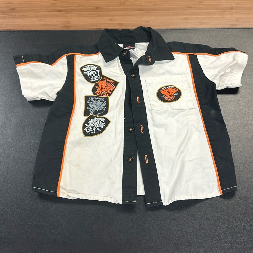 Toddler Collared Button Up Short Sleeve Shirt